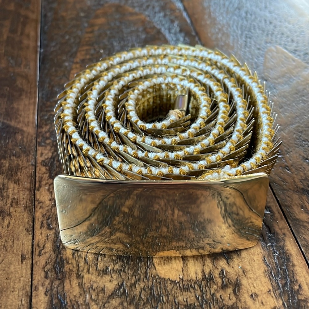 Vintage Gold Metal Fish Scale Belt